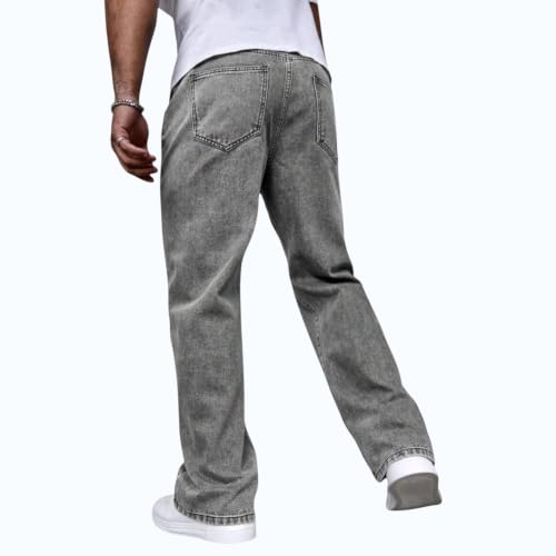 Image of Men Jeans || Baggy Fit Jean's for Man || Loose Fit High Rise Denim || Non Stretchable Casual Wear Jean,s || Dance Rap Rapping Style Pant for Men || Denim Cotton Jeans