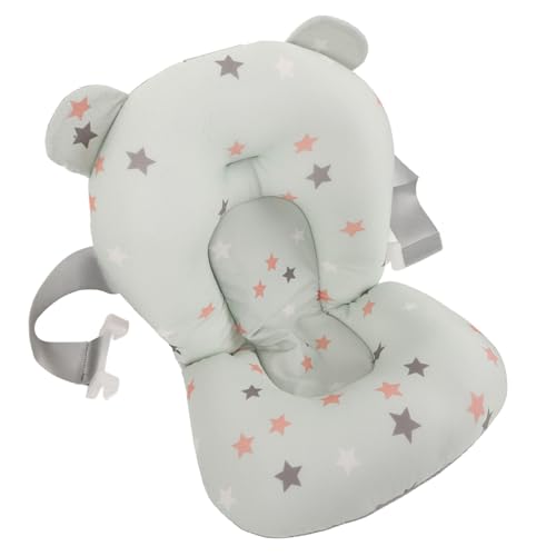 WEKAMOS 可能なベビーバスサポートクッション 浴槽用浮きマット 新生児用滑り止めバスタブインファント グリーン星柄