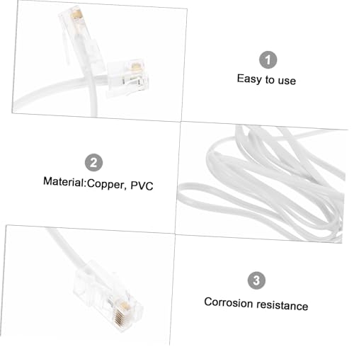 Adaptador de teléfono contra microcortes de red con convertidor Ethernet y cable extensible 3