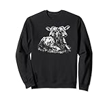 Two Headed Calf With Two Heads Creepy Cow Lovers Sweatshirt