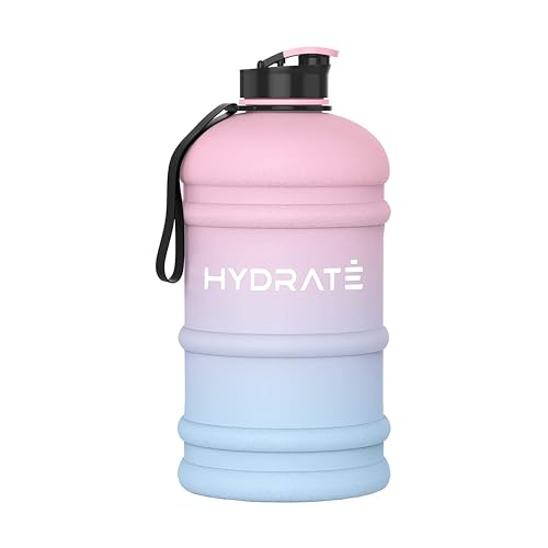 HYDRATE XL Gym Water Bottle for Men - Half Gallon Water Jug, Perfect for Hydration - Flip Cap Large Sports Bottle with Leak Proof Silicone Seal - BPA Free, Reusable Bottle - 2.2L Blue HYDRATE XL Gym Water Bottle for Men - Half Gallon Water Jug, Perfect for Hydration - Flip Cap Large Sports Bottle with Leak Proof Silicone Seal - BPA Free, Reusable Bottle - 2.2L Blue
