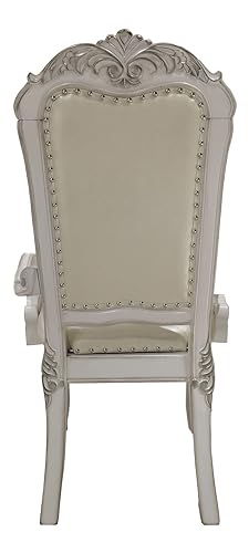 Sillón plegable blanco con estructura de madera miniatura 6