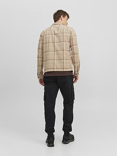 JACK & JONES Herren Cargohose JPSTKANE JJNOAH Cuffed -Relaxed Fit - S M L XL XXL, Größe:M, Farbvariante:Black 12242264