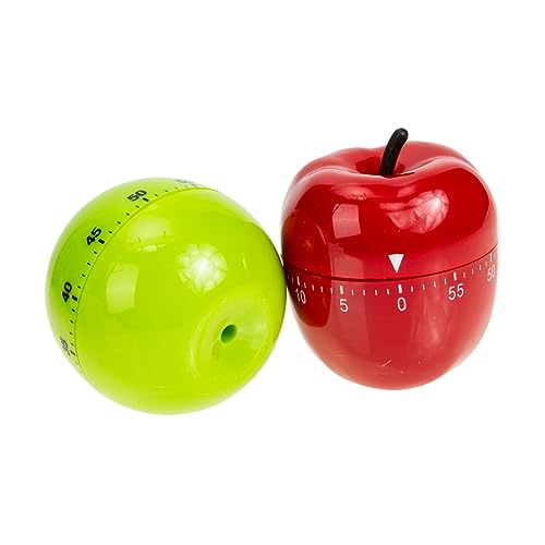 MAGICLULU 2 Piezas Temporizador de Cocina Puntos de Venta programable Reloj de Arena Temporizador Cocina Kitchen Timer Temporizador de Dibujos Animados Temporizador de Forma el plastico Rojo