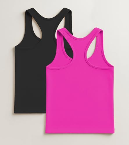 Image of Kurve Premium Girls Seamless Supersoft Wide Strap Comfortable Racerback Tank (Made with Love in The USA)