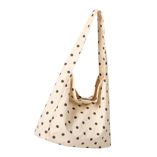 Sac à bandoulière motif pois spacieux et léger pour femme