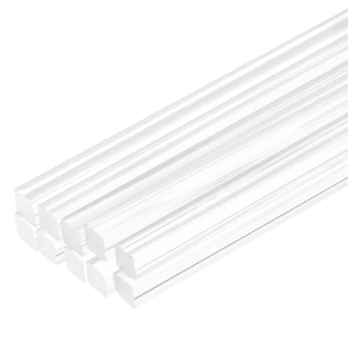 Image of MECCANIXITY 10pcs Acrylic Square Rods 1 /16 inchx16 inch Clear Acrylic 2mmx400mm
