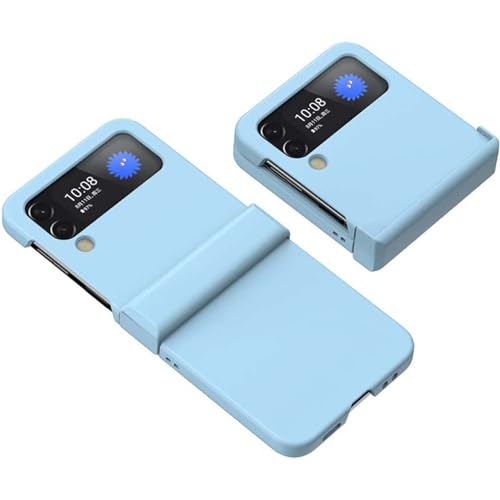 Image of Scalebee Polycarbonate Back Cover for Samsung Galaxy Z Flip 4 / Flip4 5G Foldable Hinges Hard Protective Ultra Slim Case Cover Skin Feel Shock Proof (Blue)