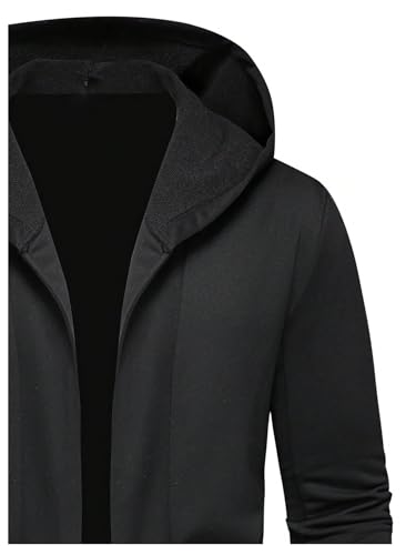 SOLY HUX Men's Long Sleeve Open Front Hoodies Jacket Casual Solid Cardigan Coat Outerwear4