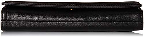 Fossil Women's Logan Leather Wallet Rfid Blocking Flap Clutch Organizer, Black (Model: Sl7833001) #TOP3