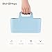 BLUE GINKGO Stackable Organizer Caddy – Korean-Made Portable Tote for Bathroom, Office, Crafts, or School Supplies (Rectangle, Blue)