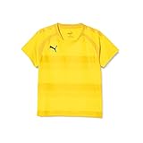 [プーマ] サッカー 吸水速乾 半袖 Tシャツ TEAMVISION フープ ゲームシャツ JR 705149 キッズ 24年秋冬カラー サイバー イエロー/スペクトラ イエロー ブラック(07) 120