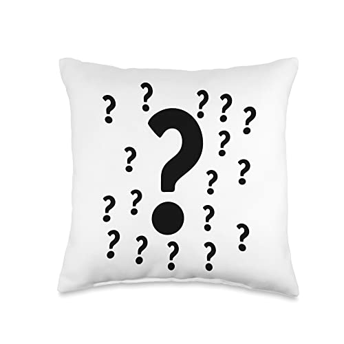 Gary Overton Question Marks Throw Pillow, 16x16, Multicolor
