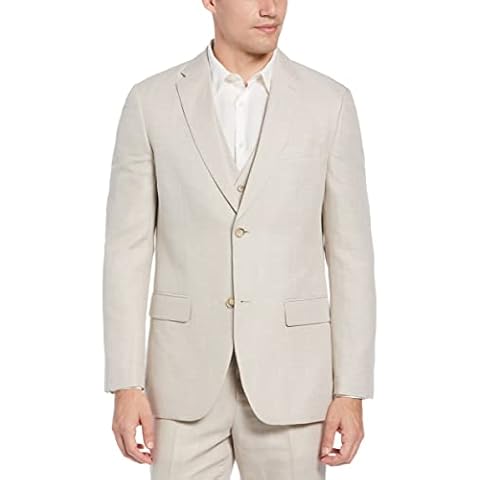 Perry Ellis Men's Linen Herringbone Blazer Cover