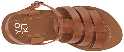 Yoki Everly Women's Open Toe Fisherman Low Heel Sandal, Rust, 7 M Us #TOP4