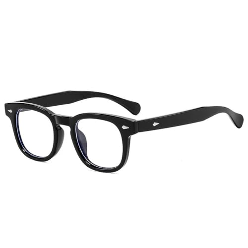 Lunettes de soleil UV400 femme et homme à petite monture rivetée et verres transparents