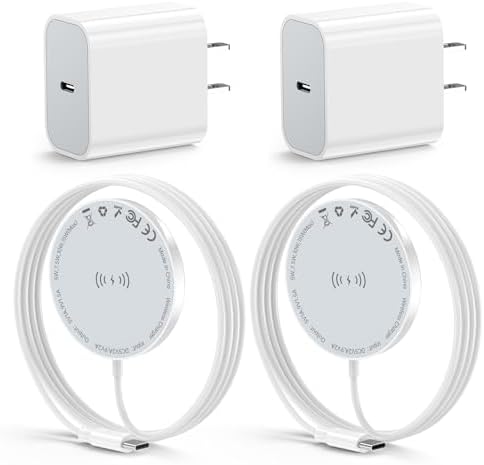 MagSafe Charger iPhone Wireless Charger Apple MagSafe Charger iPhone Wireless Fast Charging pad 2Pack 6ft USB C Charger for Apple iPhone 17/16/15/14/13/12 Pro Max Plus/AirPods 2 3 4 Pro 2 3