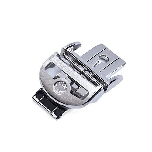 CYSUE 316L Stainless Steel 18mm Deployment Butterfly Watch Buckle For IWC Big Pilot Spitfire Leather Watchband Strap Folding Clasp