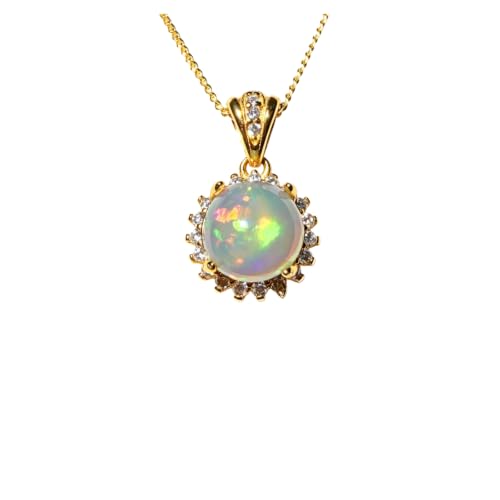S925 Sterling Silver Natural Opal...