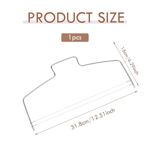 Tortenschneider - 32cm Tortenbodenschneider, Edelstahl Kuchenschneider Mit Höhlenverstellbarem Draht Zum Schneiden Von Tortenbodenschichten, Kuchen & Brot Slicing Werkzeug