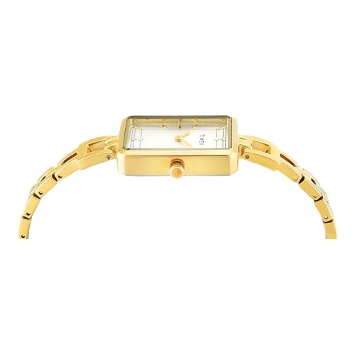 Image of TIMEX Silver-Tone Rectangle Dial Analog Women's Watch - TWEL22801