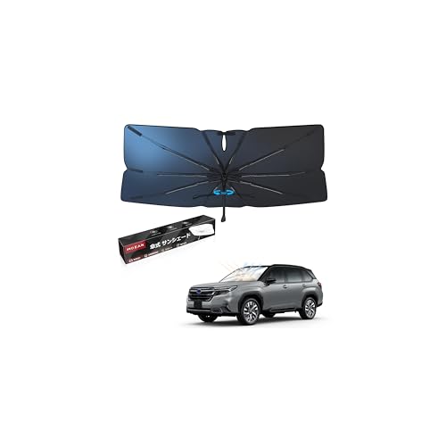 【メーカー直営】【2026改良型】Mozan  新型 フォレスター SL系 専用 傘型 サンシェード フロントガラス シェード 傘 SL5 SLG型 2025年4月-現行 パラソル 傘式 日よけ UVカット 10本骨 ガラス繊維 360°回転可能 傘柄が曲がる 日差しカット 遮光 断熱 車中泊 プライバシー保護 ワンタッチ収納 専用設計 収納袋付き 取付簡単 内装パーツ