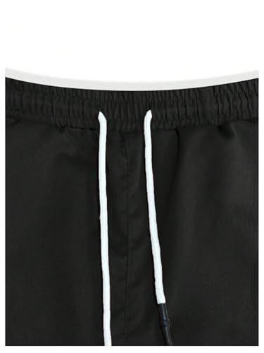 OYOANGLE Men's Jogger Cargo Pants Elastic Drawstring Waist Outdoor Work Trousers4