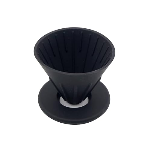 Moonizip Porte Filtre à café en Silicone - Support pour Faire du café sans cafetière en Voyage ou à la Maison (Noir) Cover