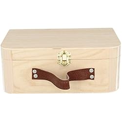 Maletin Madera Vacio Artémio Maleta de Madera 23 x 17 x 9 cm, Beige