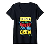 Photo Gallery donna membro del crazy cousin crew maglietta con collo a v Photo Gallery donna membro del crazy cousin crew maglietta con collo a v