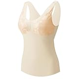 Women Camisole Tank Tops Bra With Removable Chest Pad Casual Comfort Lightweight Wireless Bras Daily Pocketed Bralette(Skin,3X-Large)