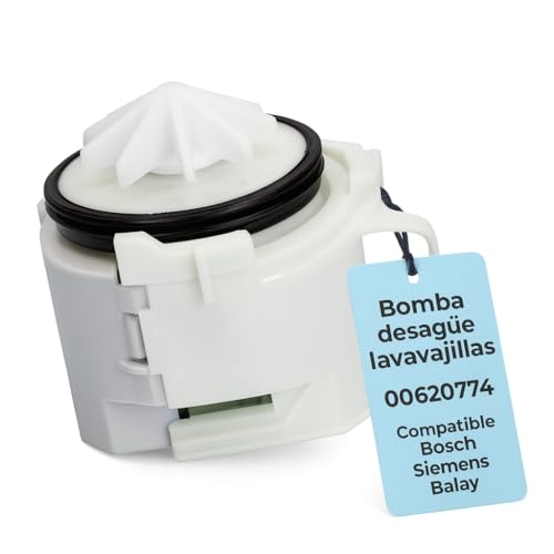 RECAMBIOS DREYMA Bomba Desague Lavavajillas COPRECI BLP3 01/003 00620774 54V 55Hz Compatible Bosch Siemens Balay Neff Constructa Küppersbusch Montaje Bayoneta Rotor Centrifugo Junta O Ring