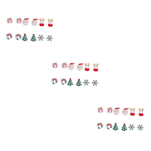 Boucles d'oreilles de Noël GALPADA : 36 pièces festives en forme de sapin pour vos tenues de fête