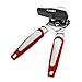KZGRIT Apriscatole Manuale, Acciaio Inossidabile, Bordo Liscio, Leva Apribottiglie con Antiscivolo Trattare e Ergonomico Manopola di Tornitura per Anziano con Artrite(Rosso) immagine