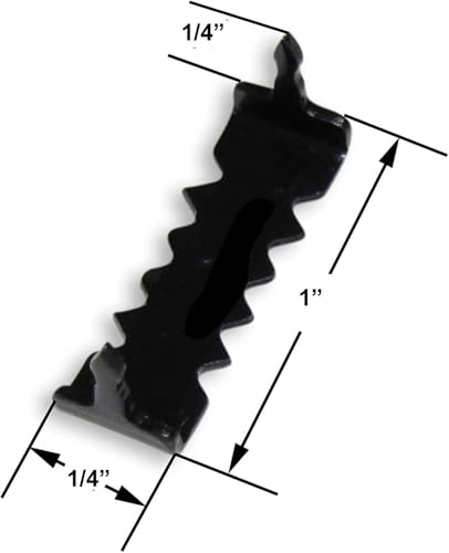 Image of Premium Quality 1 inch Black Plated Nailess Sawtooth Hanger - 50 Pack
