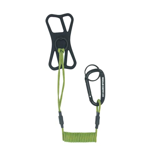 Rogue Fishing The Protector Phone Tether - Retractable Phone Leash for Kayak, Skiing & Hiking - Phone Security Strap Anti Theft - Anti Pickpocket Accessories for Cellphone (Lemon Lime)