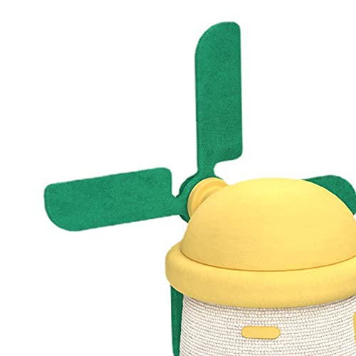 Rascador para gato torre con cuerda de sisal y juguete miniatura 4
