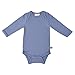 KYTE BABY Soft Bamboo Rayon Long Sleeve Unisex Bodysuit, 0-24 Months (Slate, 12-18 Months)