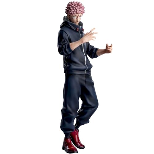 MABAIUDE Itadori Yuji Figure JJK Statue Fighting Pose Ryomen Sukuna Figure Model Handmade Collectible Desktop Decor Gifts for Fans 20cm/7.87