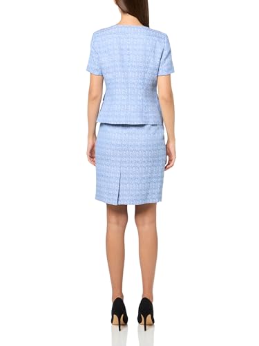 Elegant Pale Blue Women's Suit by Le Suit – Perfect Petite Jacket and Skirt Set for Any Occasion - Image 2