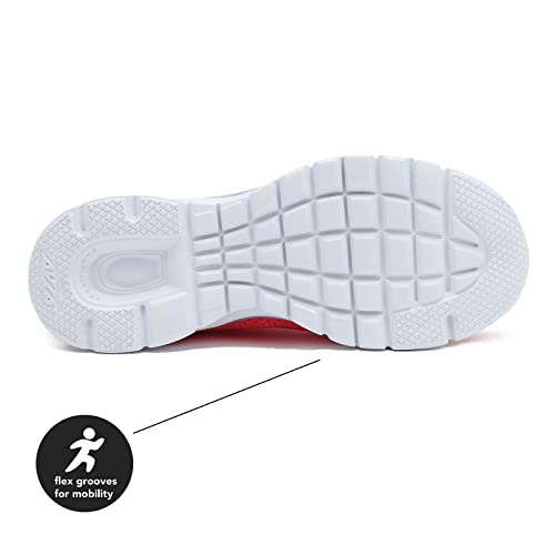 Avia Tênis de corrida leve de mergulho feminino com espuma viscoelástica – preto, vermelho e azul, V