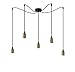 Produktbild Bulb Attack UNO Basic S_5 (7966) A++ to E, Deckenleuchten, Metall, 60 watts, E27, messing glänzend/schwarznuss, 158,5 x 3,3 x 158,5 cm
