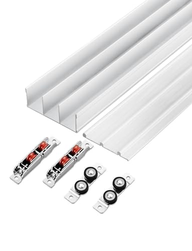 Kit de herrajes para puerta corredera, rieles...