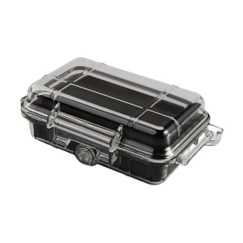 rockible Sealed Waterproof Box Waterproof Storage Case Portable Dustproof Camping Box Shockproof Carry Box for Outdoor Camping Picnic, Black