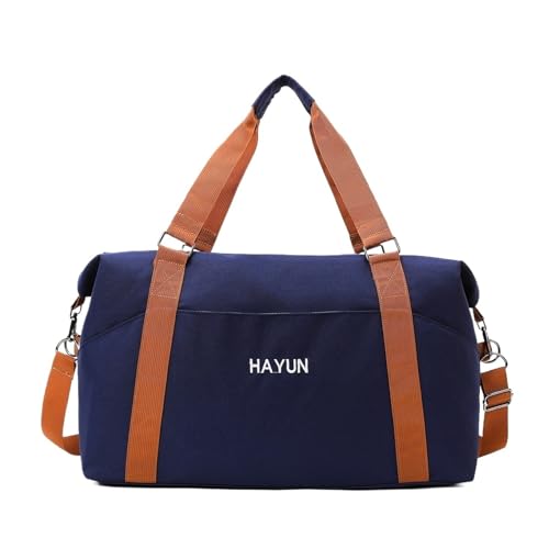 Travel Bag Male Female Large Capacity Hand Luggage Travel Short-Distance Weekender Overnight Bag(Blue)