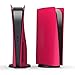 Huachaoxiang Plaques de Face en édition en Disque Couvrent Les Panneaux de Coquille de Peau pour la Console PS5, Playstation 5 Accessoires Faceplate de Protection Plaque de Remplacement,Rouge