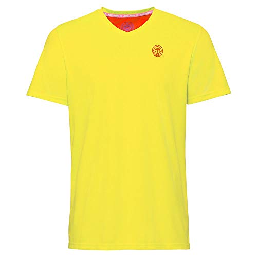 BIDI BADU Ted Tech Tee - Maglietta da Uomo, Uomo, Ted Tech Tee, M36004192-NYWRD, Giallo Fluo, Rosso, L Cover