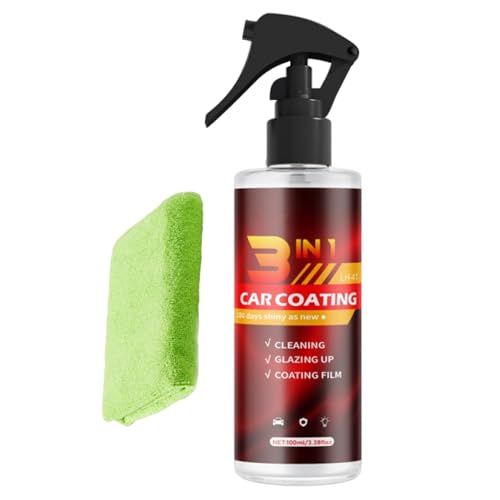 100 ml Autobeschichtungsspray - Kratzerreparatur Automobil -Hochglanzlösung, Detailschutzformel | UV -resistente Farbschutzbeschichtung, Schnelltrocknungsoberfläche abrasiv, Garagenversiegelungs Appli