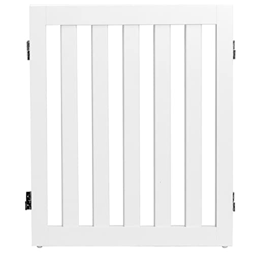 COSTWAY Absperrgitter Hunde 60cm Hoch, Schutzgitter Holz, Kindergitter klappbar, Treppengitter Hundeabsperrgitter flexibel Türschutzgitter (2 Paneelen, Weiß)