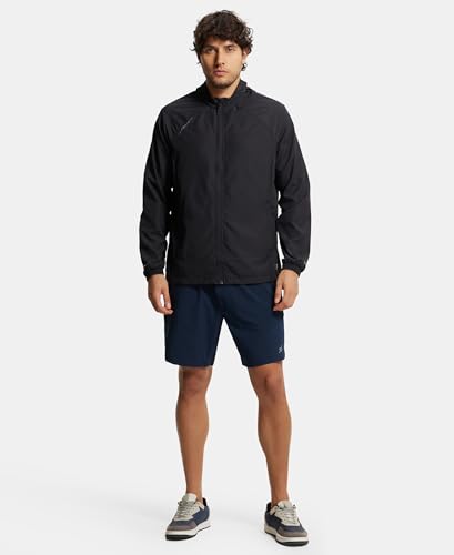 Image of Jockey MV40 Men's Microfiber Fabric Water Resistant Convertible Active Wear Hoodie Jacket